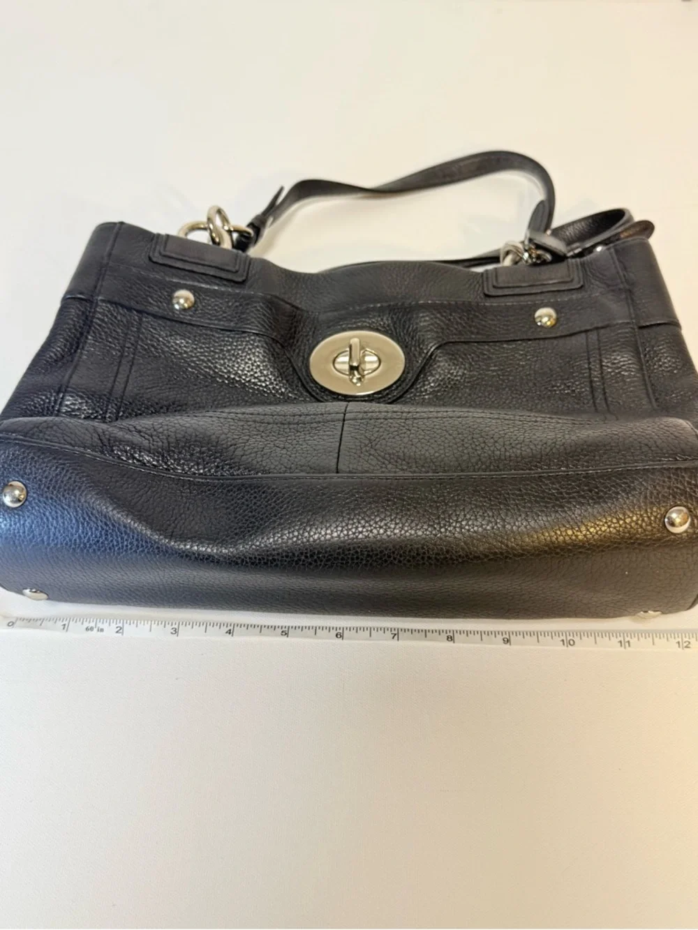 Coach Penelope Carryall Black Milled Leather F16531 Era: 2011 